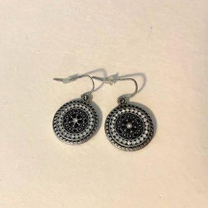 Dark Silver Sphere Earrings